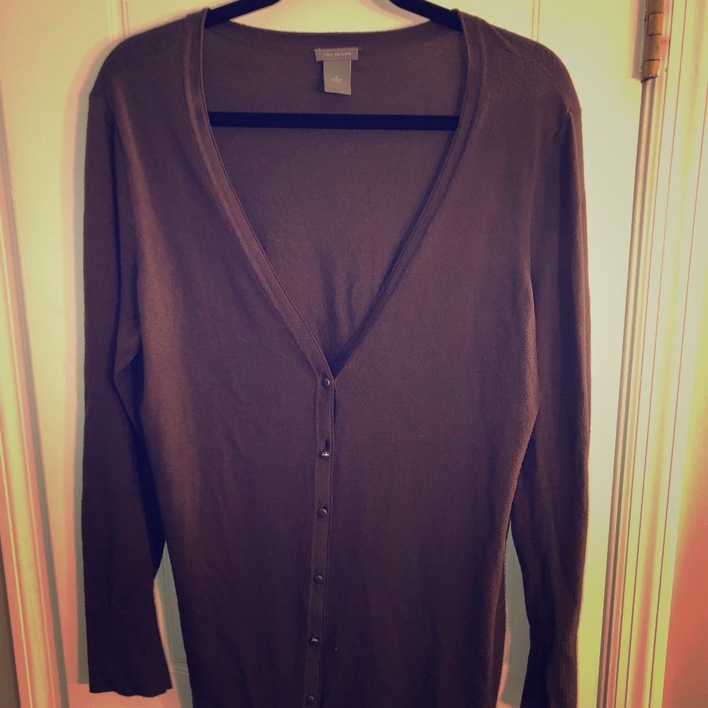 Ann Taylor, Lightweight, Boyfriend Cardigan, Sz L